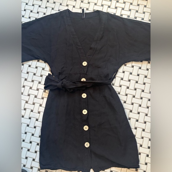 Zara Black V-Neck Dress - Picture 1 of 7